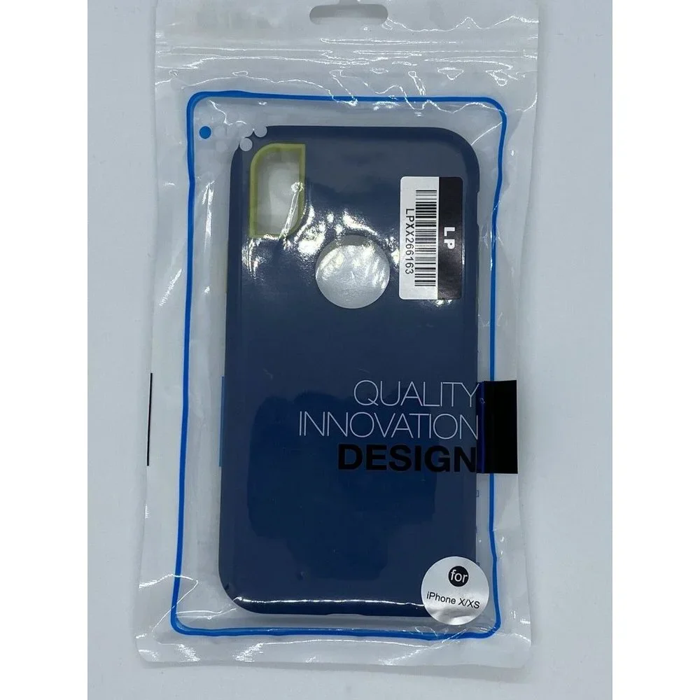Unbranded iPhone X/XS Hard Cell Phone Case-Navy Blue - New